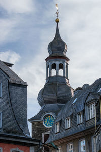 Low angle view of historic building against sky