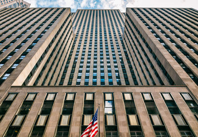 Low angle view of modern building in city