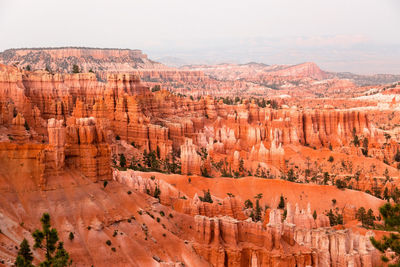 Aerial view of rock formations
