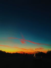Scenic view of dramatic sky during sunset
