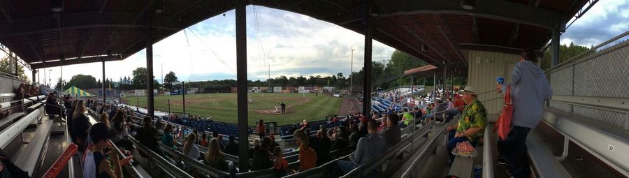 Panoramic view of people in stadium