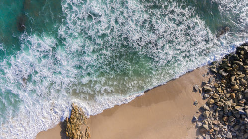 High angle view of beach