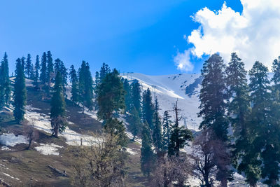 Scenic view of snowcapped mountains against sky stunning kashmir the 'paradise on earth