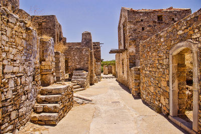 The ruins of spinalonga island