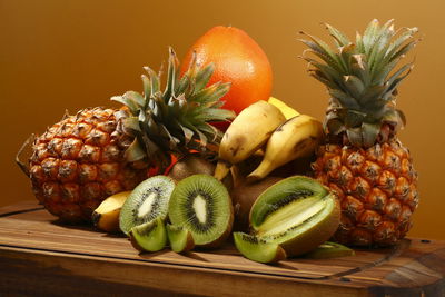 Close-up of fruits on table