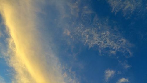 Low angle view of clouds in sky