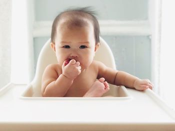 Portrait of cute baby girl