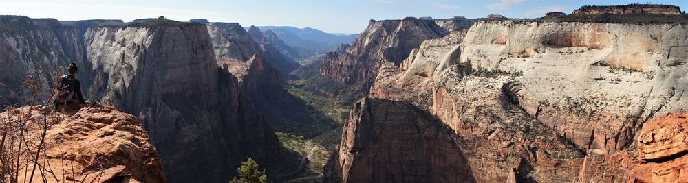 Panoramic view of rock formations