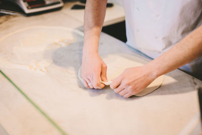 Low section of man and woman standing