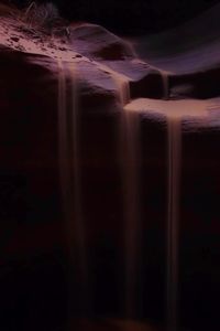 Blurred motion of tree at night