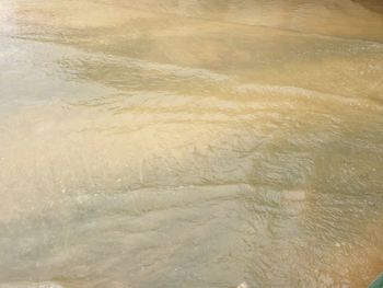 High angle view of water surface level of beach