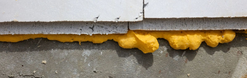 Close-up of yellow wall