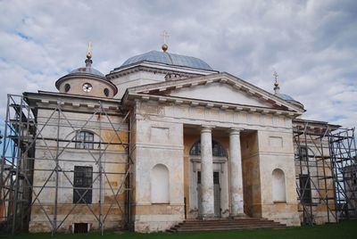 Low angle view of historical building against sky