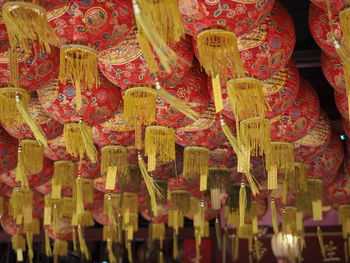 Full frame shot of decoration hanging in market