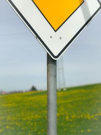 Yellow field against sky