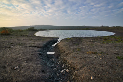 Scenic view of river against sky