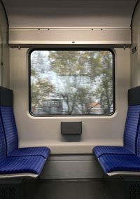 Interior of empty train