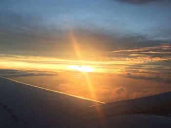 Scenic view of landscape against sky during sunset