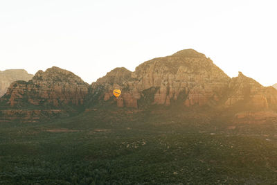 Scenic view of landscape against clear sky