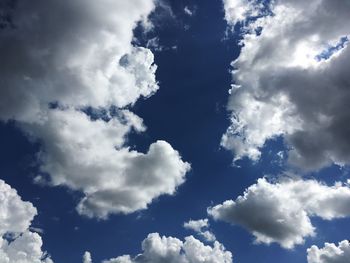 Low angle view of clouds in sky