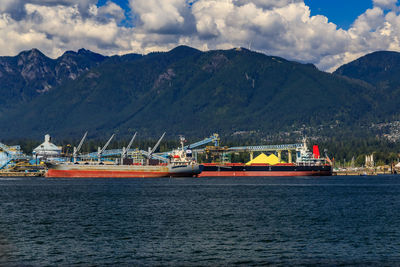 Boats in sea