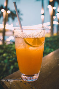 Close-up of drink on table