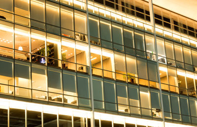 Low angle view of modern building in city