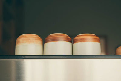 Close-up of objects on table