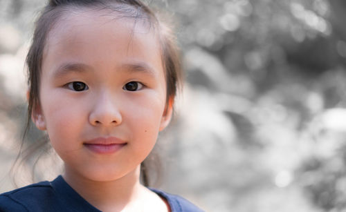 Close-up portrait of smiling boy