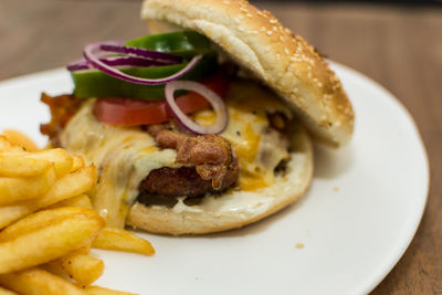 Close-up of food on plate