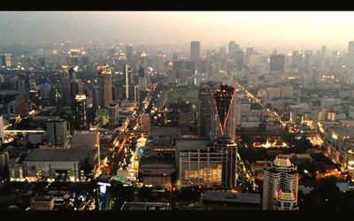 City skyline at night