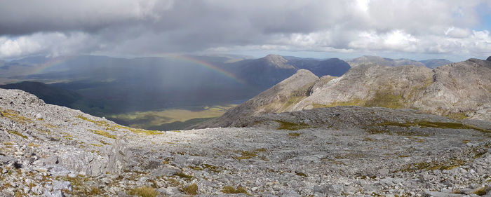 Panoramic view of rocky mountain valley