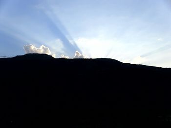 Low angle view of mountain against sky