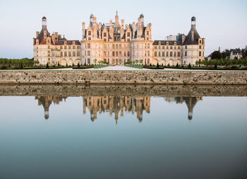 Reflection of building in lake