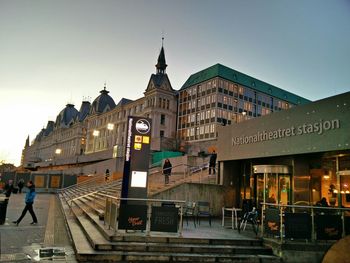 People walking in city