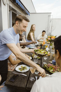 Man preparing food at home