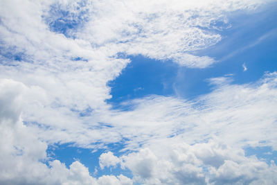 Low angle view of clouds in sky