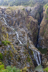 Scenic view of waterfall