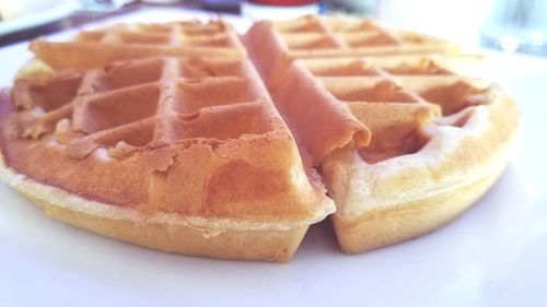 Close-up of dessert in plate on table