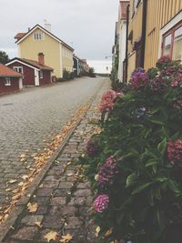 View of houses in city