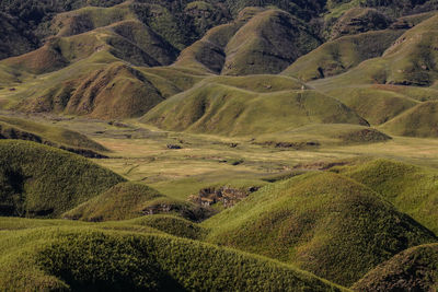 High angle view of land