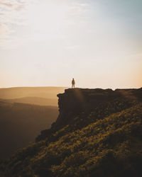 Scenic view of landscape against sky during sunset