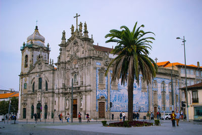Group of people in front of building
