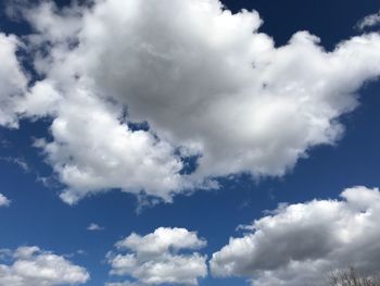 Low angle view of clouds in sky