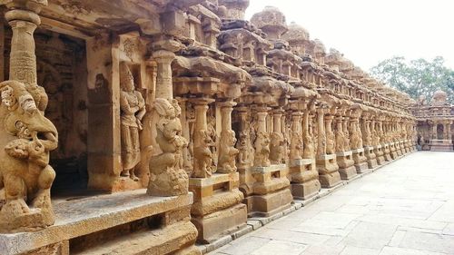 Exterior of temple against sky