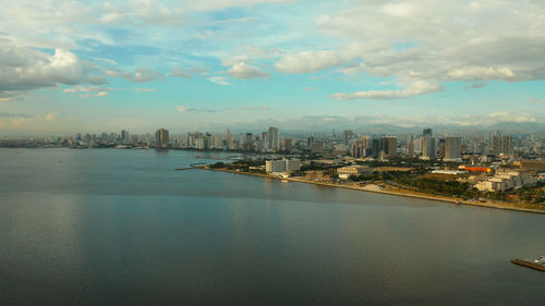 Manila city, the largest metropolis of asia with skyscrapers and modern buildings. 