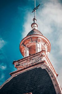 Low angle view of traditional building against sky