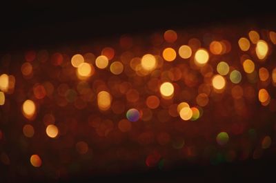 Defocused image of illuminated lights