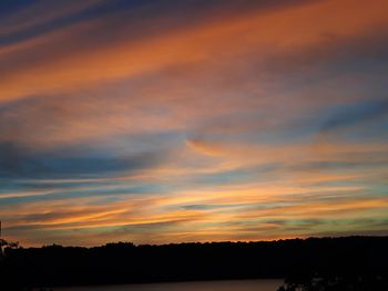Scenic view of dramatic sky during sunset