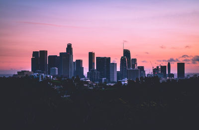 Cityscape at sunset